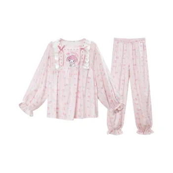 GUKOO Pajama Set Women's Sheer Pink