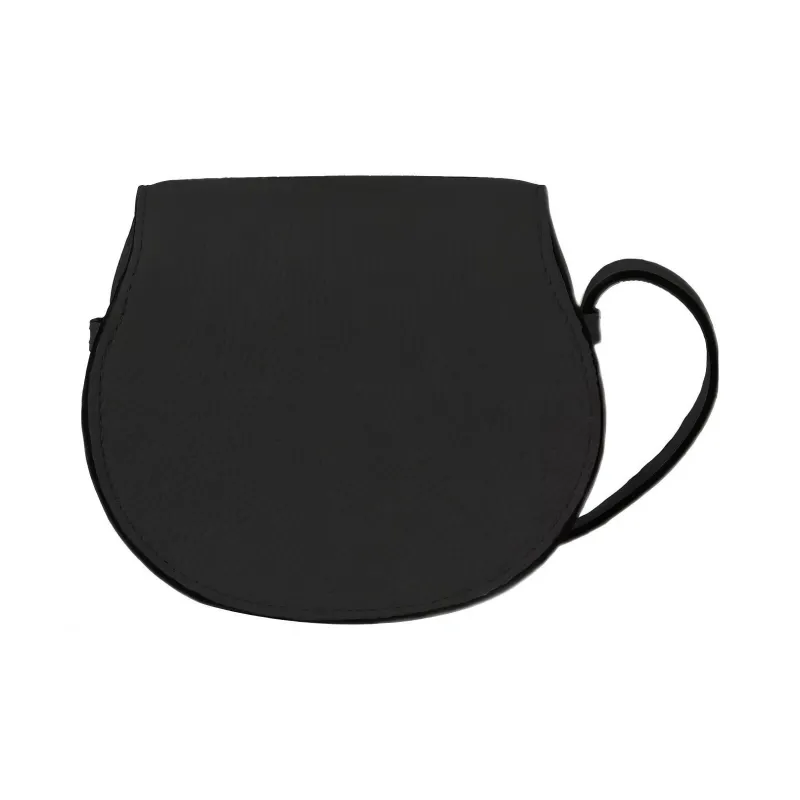 Chloe Marcie Brass And Grain Calfskin Saddle Bag Shoulder Bag, Crossbody Bag Extra Mini Women's Black-1