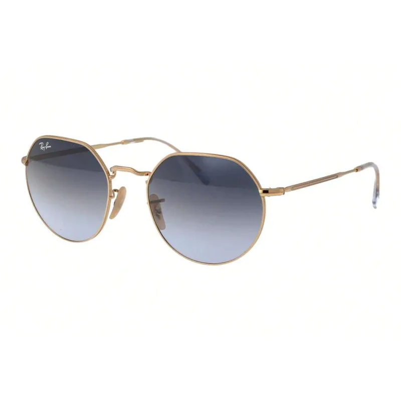 RayBan Metal Irregular Shape Sunglasses Women's Gold-0