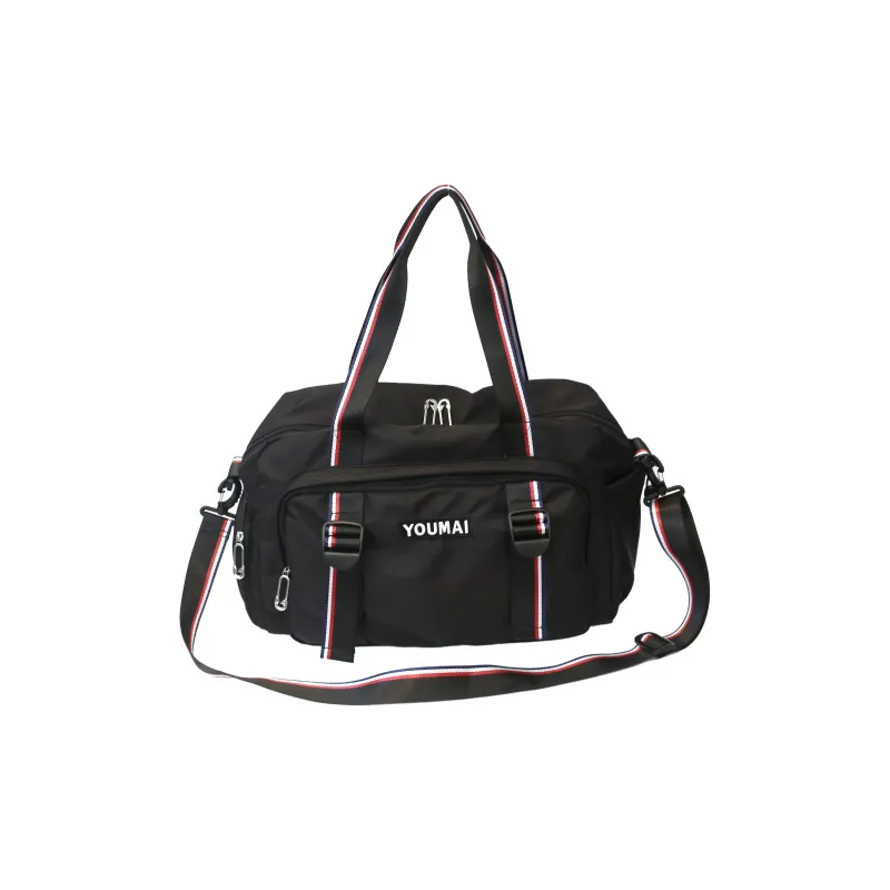 NIGEER Nylon Portable Crossbody Gym Bag Medium Size Unisex Black/Khaki/Yellow/Pink/Red-0