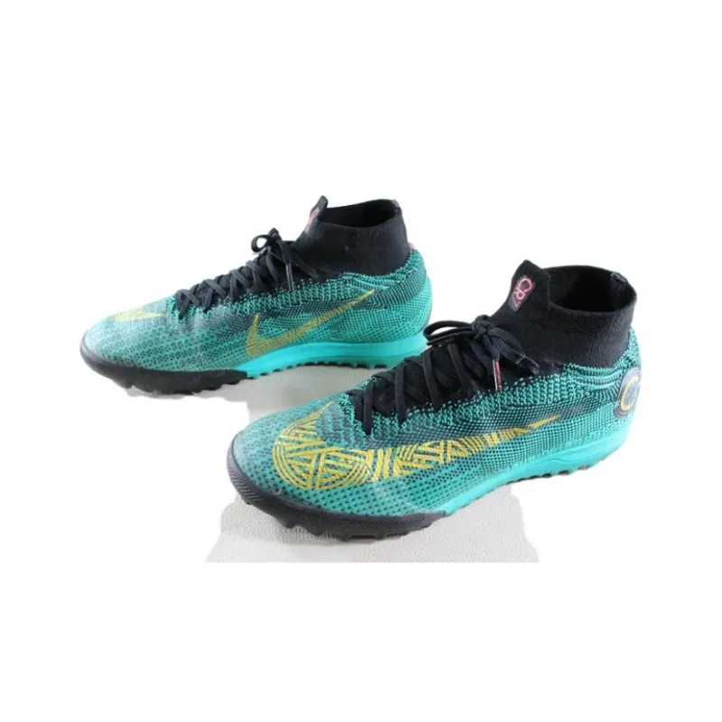 Nike Mercurial Superfly 6 TF Turf Slip Resistant And Breathable Soccer Shoes Men's Black Green-3