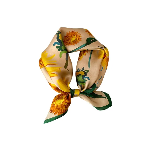 Narandu Mulberry Silk Scarves Women's Yellow-0