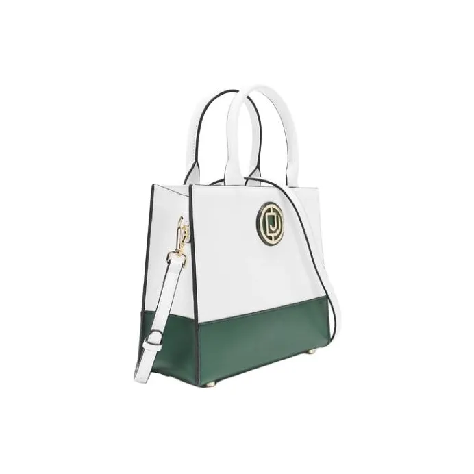 DEERE JACK Cow Split Leather Tote Bag Shopping Bag Shoulder Bag Crossbody Bag Handbag Medium Size Women's White & Green-2