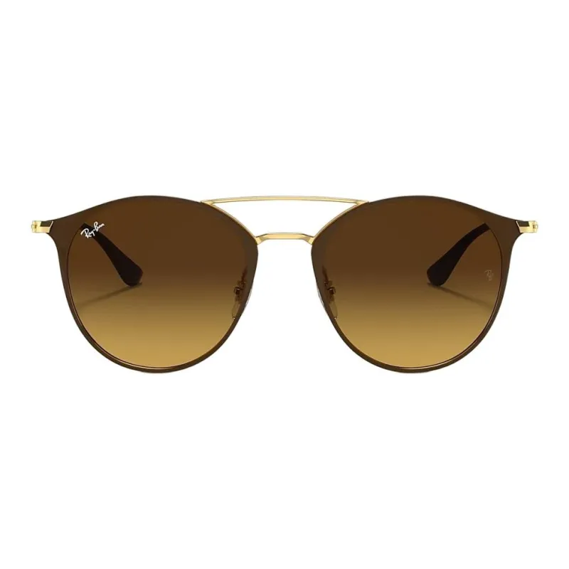 RayBan Plastic Metal Round Sunglasses Men's Black-1