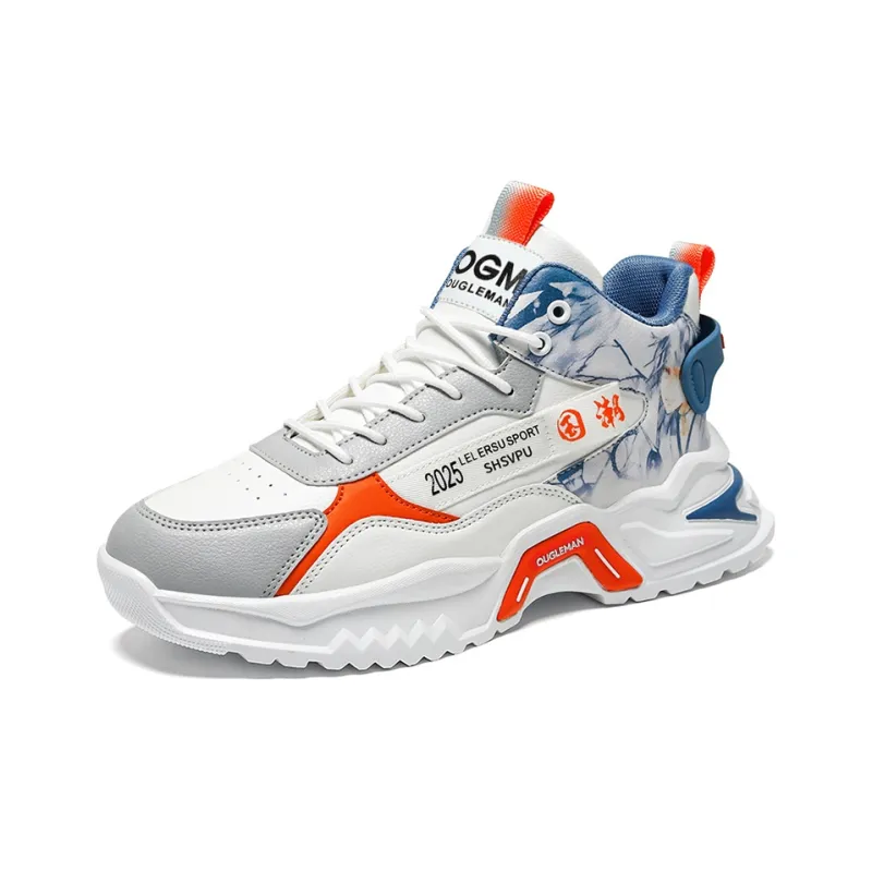 OUGLEMEN Anti-Slip And Wear-Resistant Height Increasing Low-Top Casual Shoes Men's-7