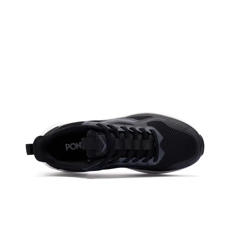 PONY Slip Resistant Low Top Running Shoes Unisex Black-2