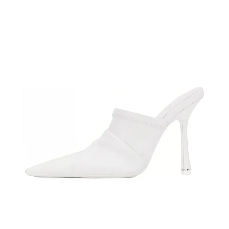 Alexander Wang Vanna Logo Wrap-toe Slippers Women's White-0