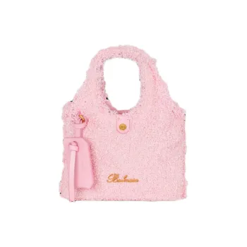 BALMAIN B ARMY Twill Soft Woolen Shoulder Bag, Crossbody Bag, Handbag Mini Women's Pink