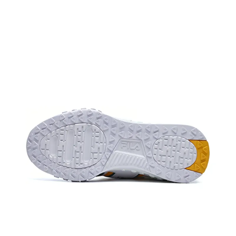 FILA Brick Cushioning Anti Slip And Wear Resistant Low Top Casual Shoes Women's White Green-4