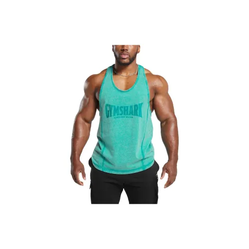 GYMSHARK Tank Tops Men Capri Island Blue