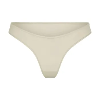 SKIMS FITS EVERYBODY DIPPED FRONT THONG Underpants Women's 1 Pack TALC/Talc