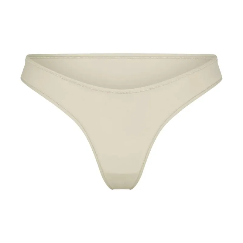 SKIMS FITS EVERYBODY DIPPED FRONT THONG Underpants Women's 1 Pack TALC/Talc-0
