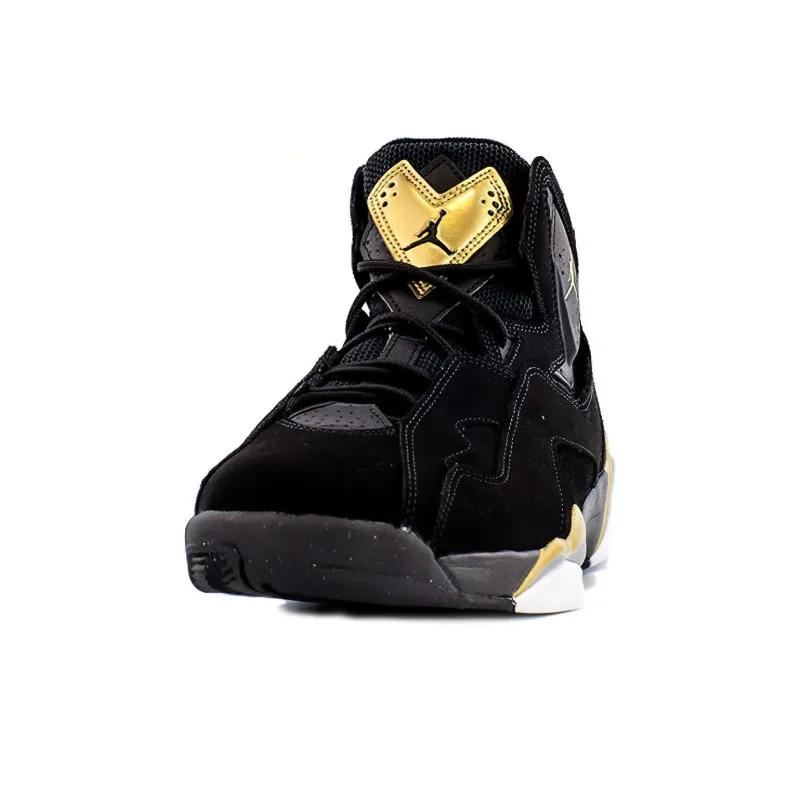 Jordan True Flight Black Metallic Gold-1