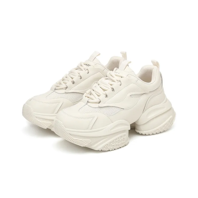 KEKAFU Height Increasing Breathable Slip-Resistant Low-Top Chunky Sneakers Women's-10