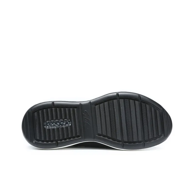 Satchi Cushioned Wear Resistant Lightweight Breathable Slip Resistant Low Top Casual Shoes Men's Black 4CM-5