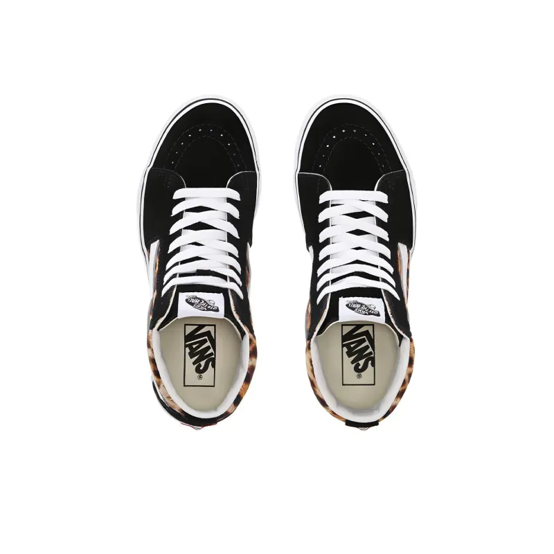 Vans Sk8 Hi Leopard Black White-3