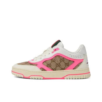 GUCCI Re Web 24SS Low Top Skateboard Shoes Women's Beige
