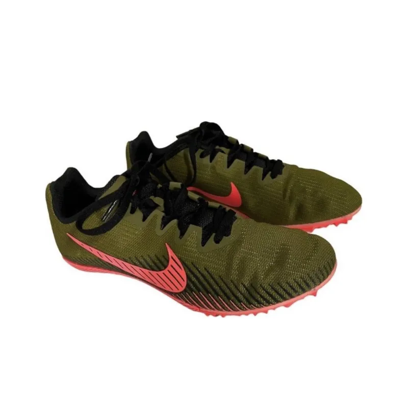 Nike Zoom Rival M 9 Cushioning Anti-Slip And Wear-Resistant Low-Top Running Shoes Men's Green Red-2