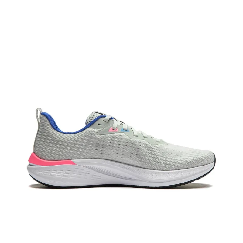 LiNing Red Hare 7 Cushioning Anti Slip And Wear Resistant Lightweight Rebound Low Top Running Shoes Men's Gray White-1
