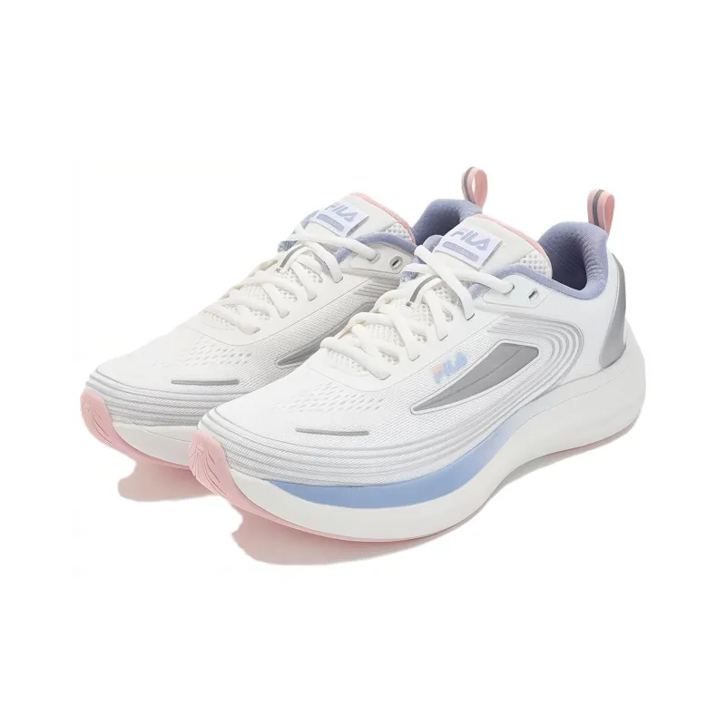FILA NUVOLE EVO Anti Slip Wear Resistant Low Top Running Shoes Women's White Gray-2
