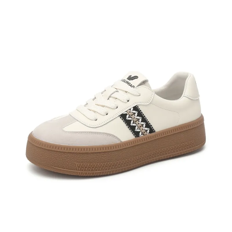 Rich Birds Synthetic Leather Low-Top Skateboard Shoes Women's-1