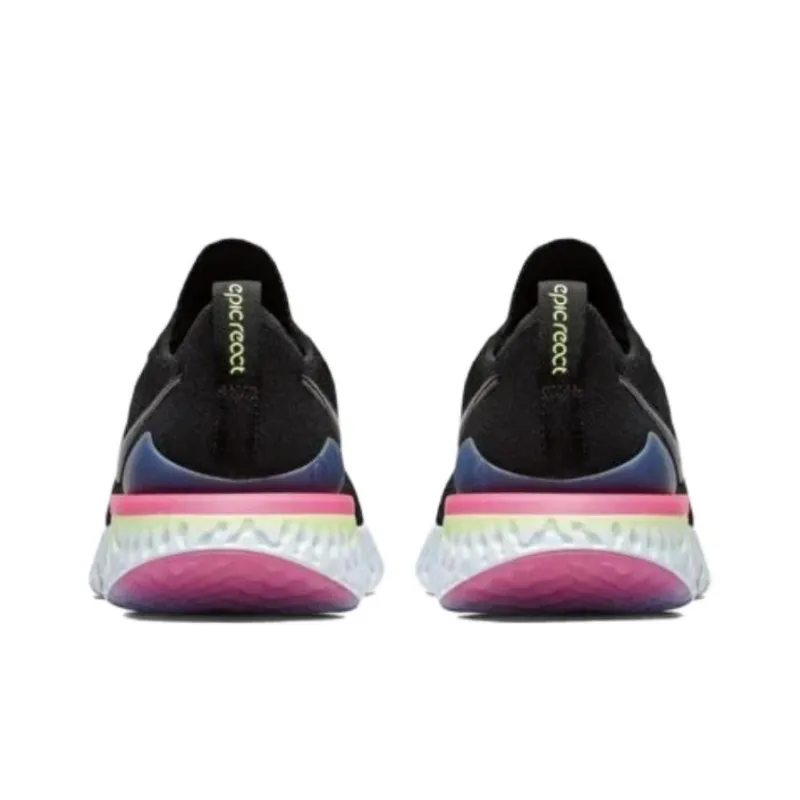 Nike Epic React Flyknit 2 Black Sapphire Hyper Pink Women's-3