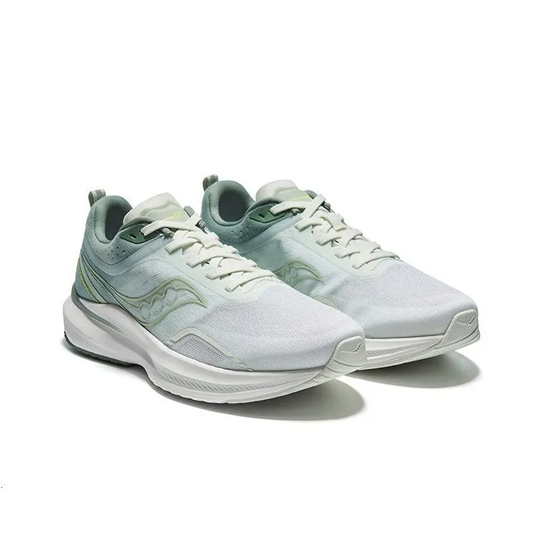 Saucony Humming 3 Cushioning Anti Slip And Wear Resistant Low Top Casual Running Shoes Unisex Beige Green-3