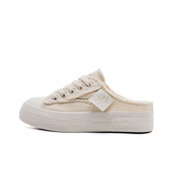 RENBEN Durable Breathable Lightweight Low Top Canvas Shoes Women's Beige