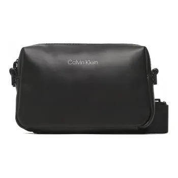 CALVIN KLEIN Leather Camera Bag Shoulder Bag Crossbody Bag Small Size Men's Black