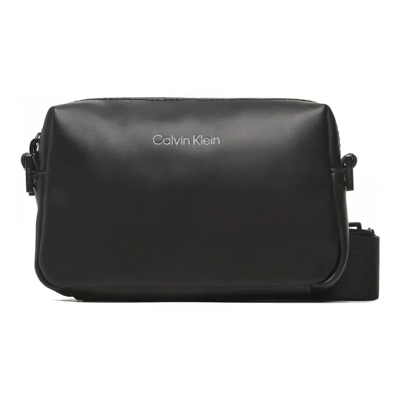 CALVIN KLEIN Leather Camera Bag Shoulder Bag Crossbody Bag Small Size Men's Black-0