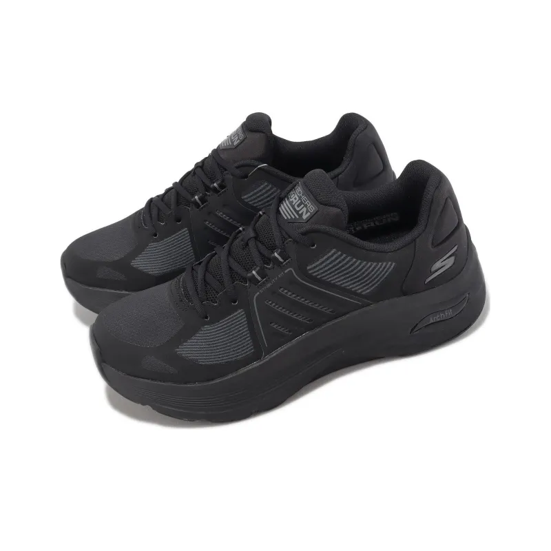 Skechers Max Cushioning Arch Fit Stability Cushioning, Wear Resistant Low Top Running Shoes Black-2