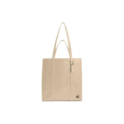 COACH Leather Tote Bag, Shopping Bag, Shoulder Bag, Handbag Tubas Women's Ivory