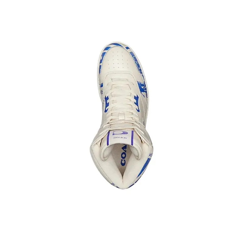 LIL NAS x COACH C202 High Top Skateboard Shoes Men's Blue White-3
