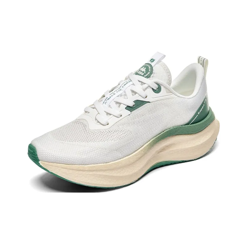 Kappa Abrasion Resistant Slip Resistant Low Top Running Shoes Unisex White Green-2