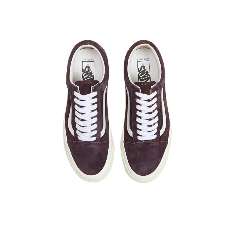 Vans Vault Og Old Skool Lx Pig Suede Wine-2