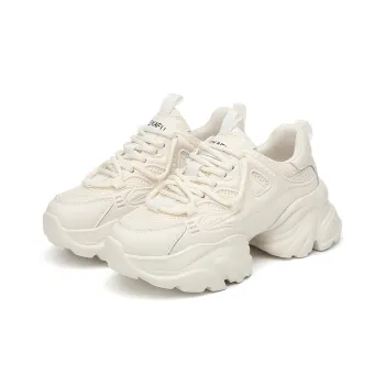 KEKAFU Height Increasing Breathable Slip Resistant Low Top Chunky Sneakers Women's