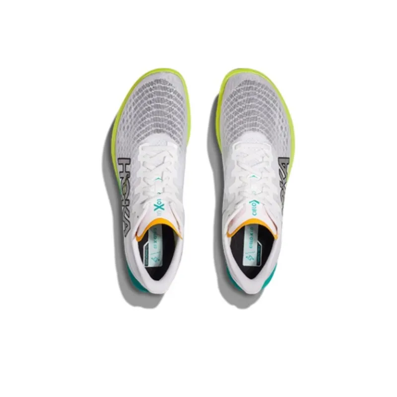HOKA ONE ONE Slip Resistant Breathable Rebound Low Top Running Shoes Unisex White Blue-2