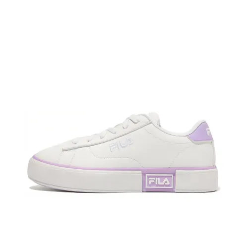 FILA Hypercoat Skateboard Shoes Women's Low-Top White/Purple