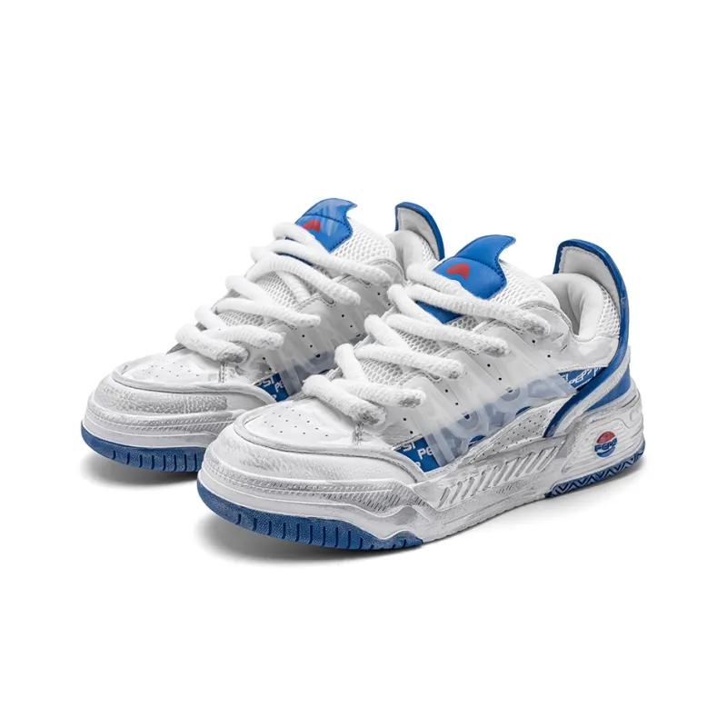 Pepsi Slip-Resistant Cushioning Abrasion-Resistant Low-Top Skateboard Shoes Men's-17