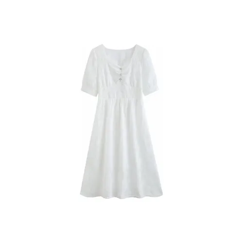 CHICCLO Short-Sleeved Dresses Women's White