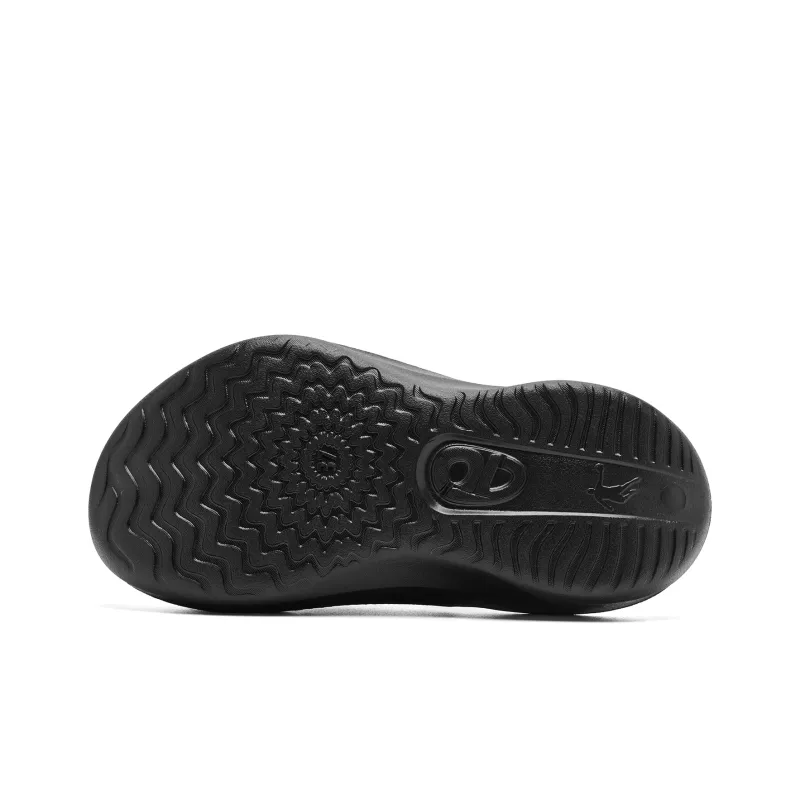 QIAODAN Flying Shadow Slippers 3.0 Quiet Slip Resistant Abrasion Resistant Quick Dry Slide Slippers Men's Black-4