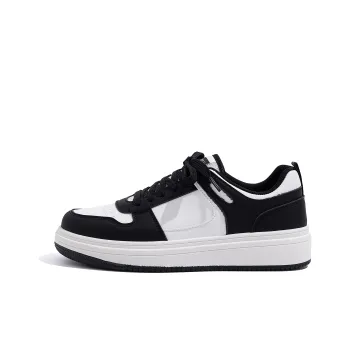 HUANQIU Height Increasing Low Top Skateboard Shoes Men's White Black