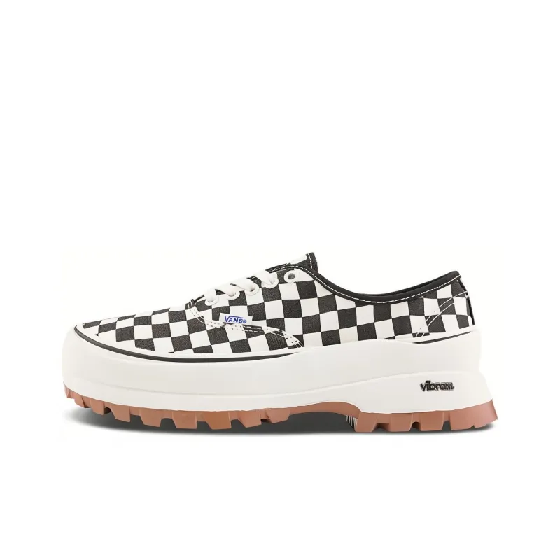 Vans Authentic Vibram Anti Slip Wear Resistant Low Top Canvas Shoes Unisex Black White-0