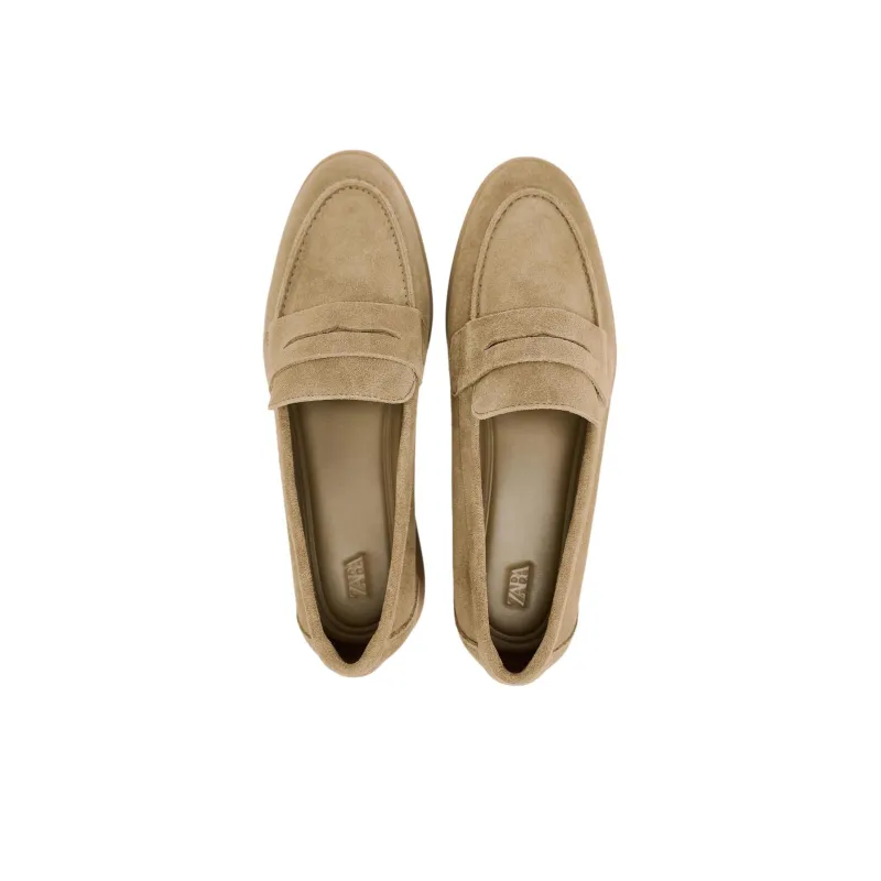 ZARA Loafers Women's Brown-3
