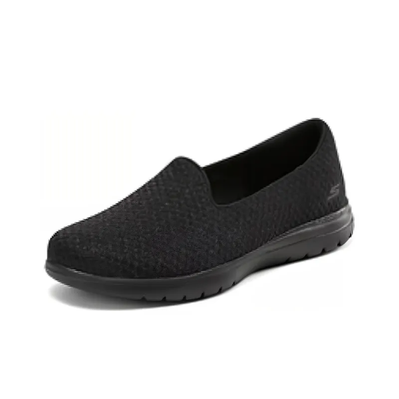 Skechers Breathable Lightweight Low Top Casual Shoes Women's Black-2