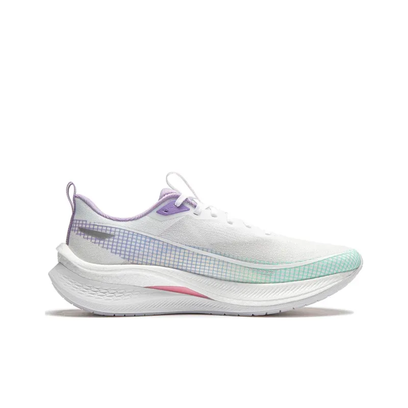 LiNing Red Hare 7 Pro Cushioned Slip-Resistant Lightweight Low-Top Running Shoes Men's White Purple-1