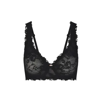 SKIMS STRETCH LACE UNLINED FULL COVERAGE BRA Bra Women's 1 Pack ONYX/Onyx