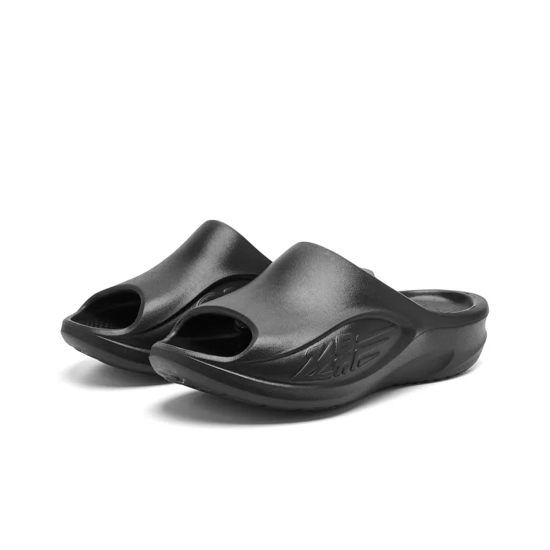 QIAODAN Flying Shadow Slippers 3.0 Quiet Slip Resistant Abrasion Resistant Quick Dry Slide Slippers Men's Black-2