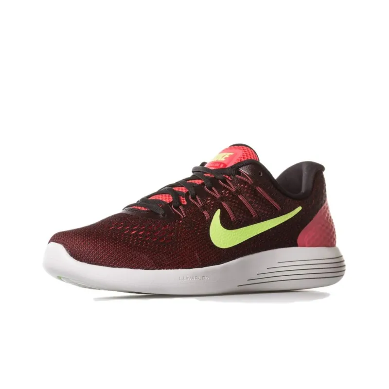 Nike Lunarglide 8 Cushioned Slip Resistant Low Top Running Shoes Men's Red-2