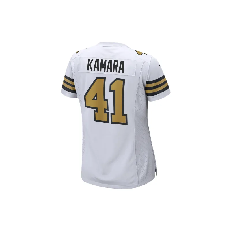 Nike NFL New Orleans Saints Alvin Kamara Soccer Jerseys Women's White-1